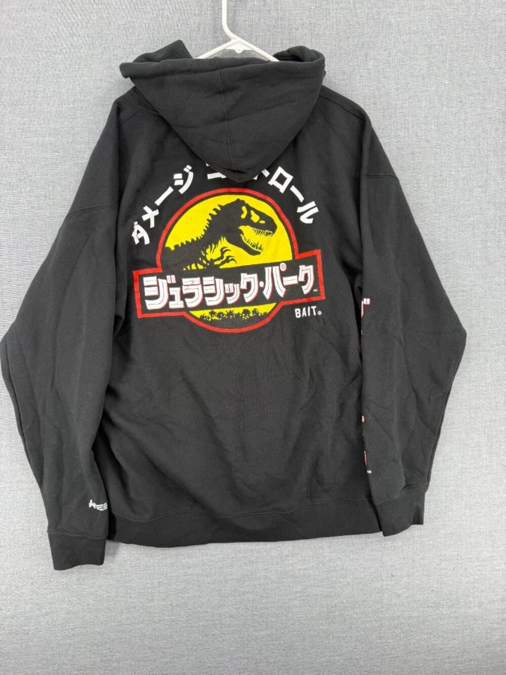BAIT Jurassic Park Damage Control Hoodie Mens XL Japanese Pullover